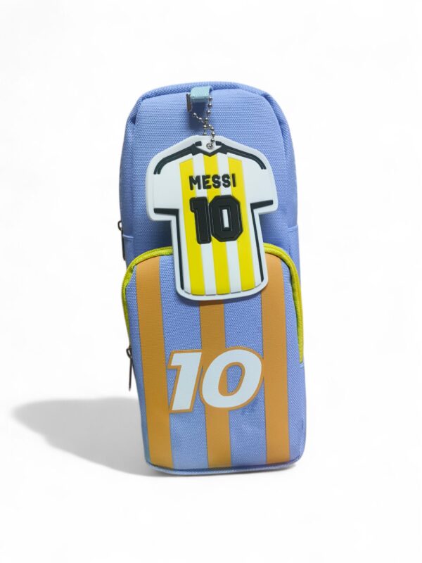 Messi #10 Sports Pouch – Compact Backpack with Jersey Keychain | Football Theme | Kids & Fans Edition - Image 1