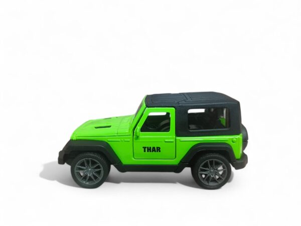 Mini Mahindra Thar Toy SUV – Vibrant Green Off-Road Model for Collectors & Kids - Image 2