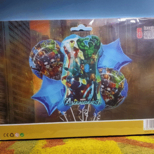 Marvel Avengers Birthday Balloon Set – Pack of 5 | Iron Man, Hulk, Thor, Captain America | Party Decoration for Kids & Superhero Fans