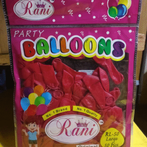 Rani Original Party Balloons – Large Size RL-50 | 50 Pcs | Premium Red Latex Mate | Birthday, Anniversary, Kitty Party Decor