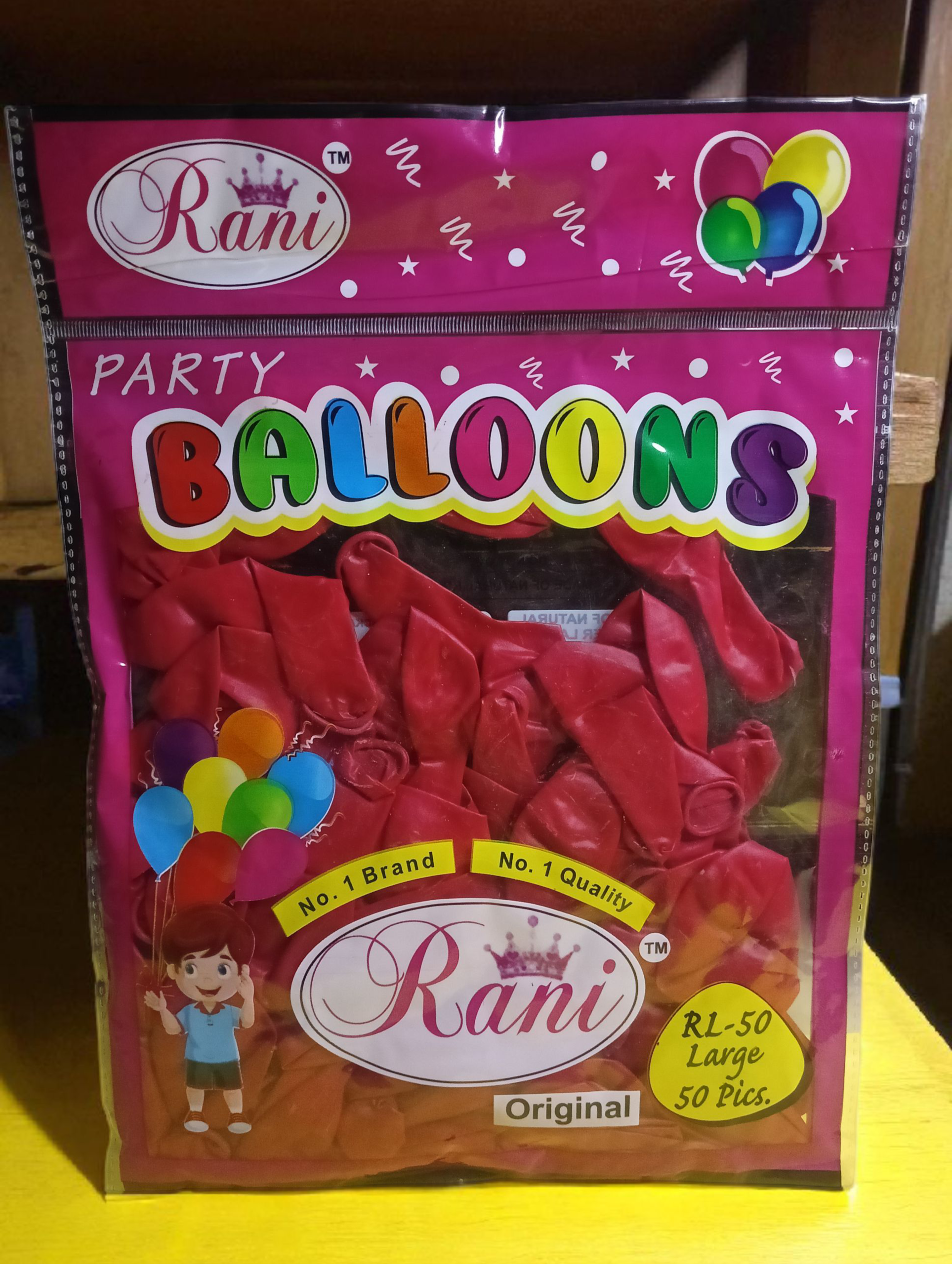 IMG20250906201110 Rani Original Party Balloons – Large Size RL-50 | 50 Pcs | Premium Red Latex Mate | Birthday, Anniversary, Kitty Party Decor - Image 1